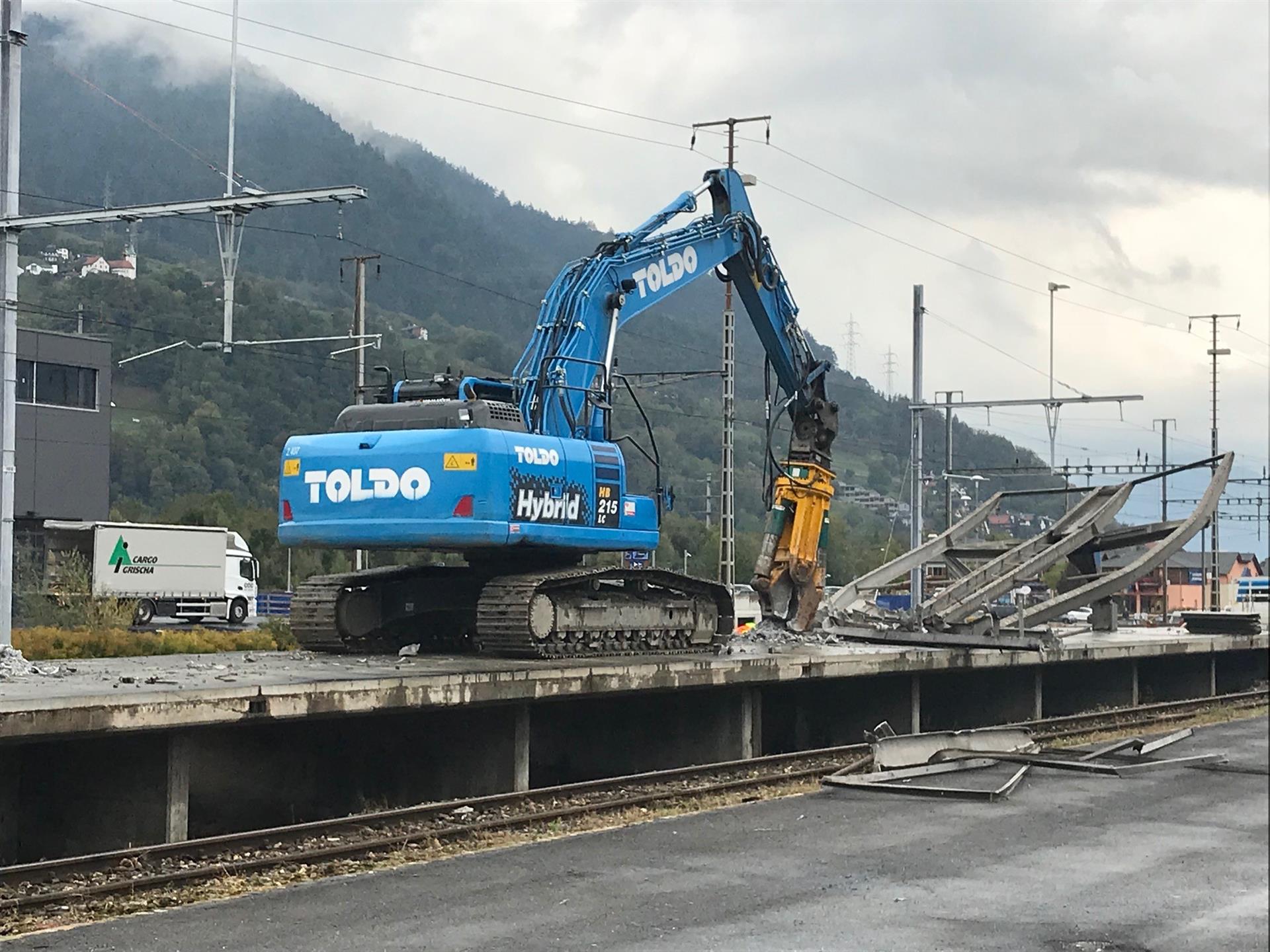 RhB - Ausbau Bahnhof Landquart Prov. Holzverlad